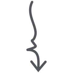 Arrow Line Hand Drawn Aesthetics Doodle