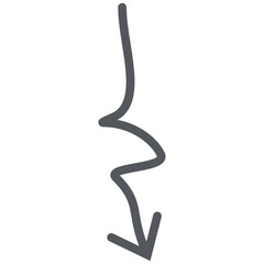 Arrow Line Hand Drawn Aesthetics Doodle