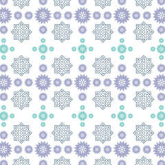 Seamless Mandala Fabric Pattern Design White Background