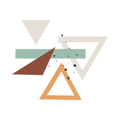 Vector modern Abstract geometric composition. Geometric design, minimalism, geometric shapes. Logo design