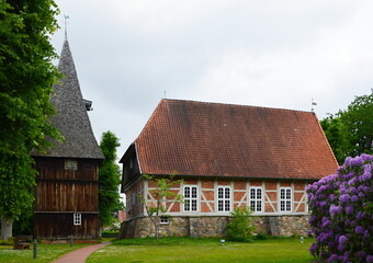 Fototapeta na wymiar Historical Church in the Village Egestorf, Lower Saxony
