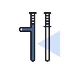 Police baton vector flat icon