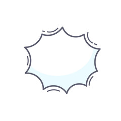 hand drawn speech bubble for chatting cartoon characters