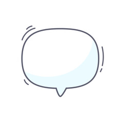 hand drawn speech bubble for chatting cartoon characters