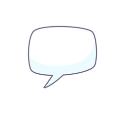 hand drawn speech bubble for chatting cartoon characters