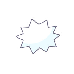 hand drawn speech bubble for chatting cartoon characters