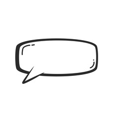 Naklejka premium hand drawn speech bubble for chatting cartoon characters