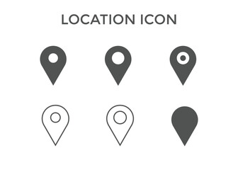 Set of location icon vector illustration. Location pin icon. Used for SEO or websites.
