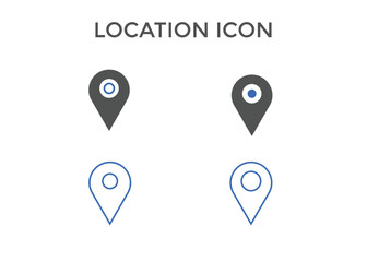 Set of location icon vector illustration. Location pin icon. Used for SEO or websites.
