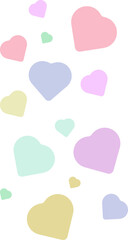 cute colorful heart shape decoration