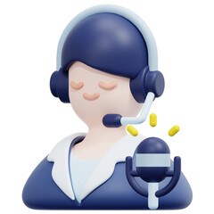 caster 3d render icon illustration