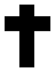 black and white cross icon decoration