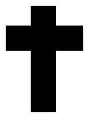 black and white cross icon decoration