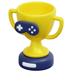 trophy 3d render icon illustration