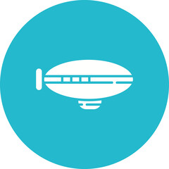 Zeppelin Glyph Circle Background Icon © SAMDesigning