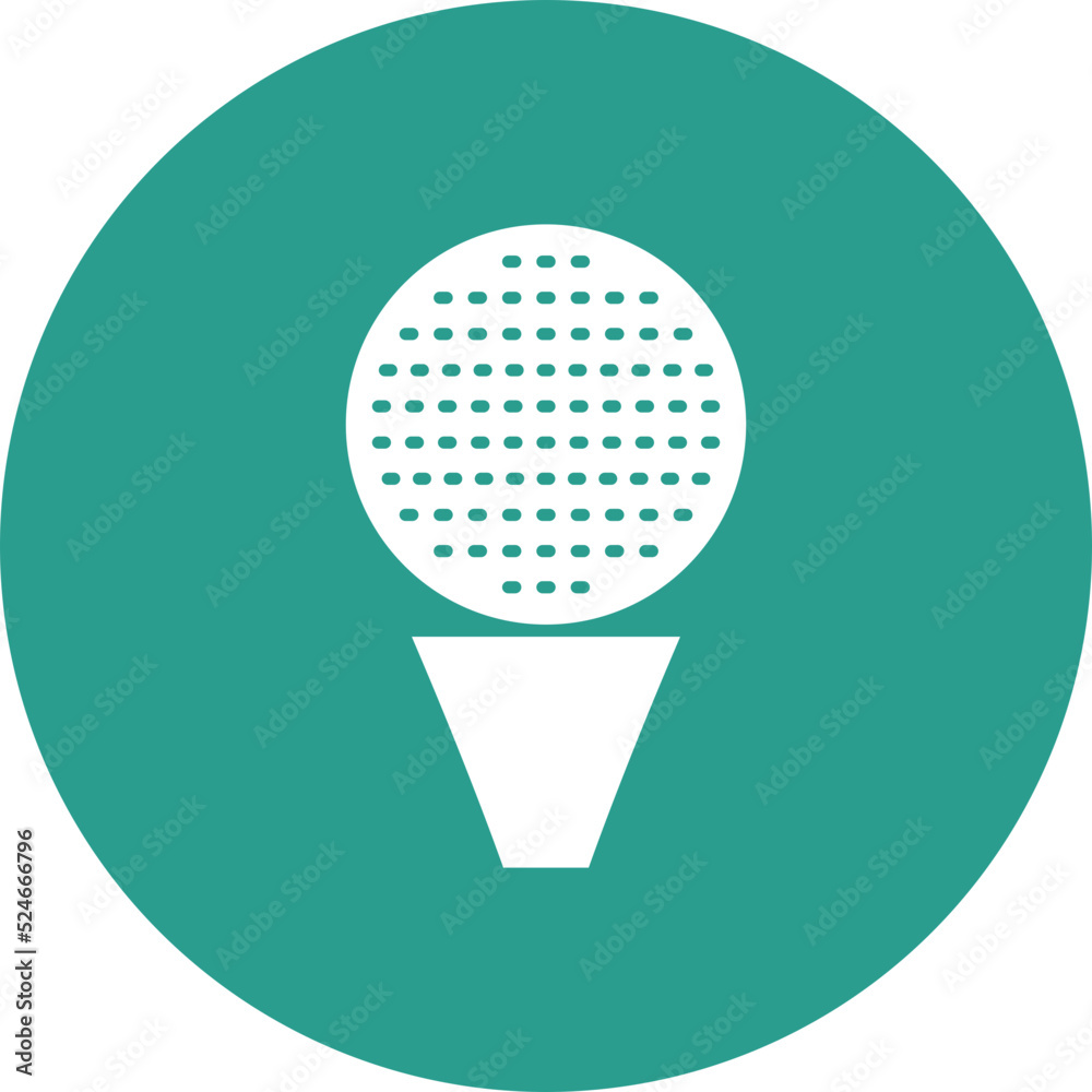 Wall mural Golf Glyph Circle Background Icon