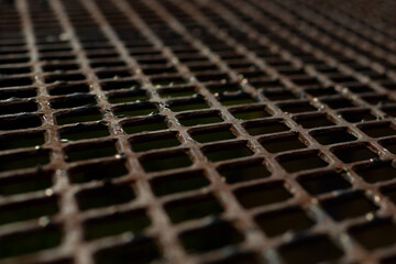 metal grid background
