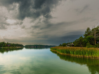 Storm clouds over the sea