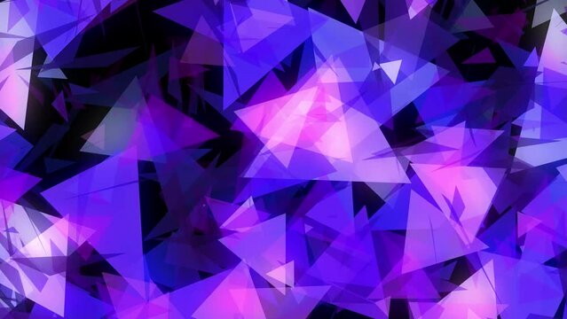 Dark and lights purple Abstract Polygonal Particles Glowing Background Ultra 4K