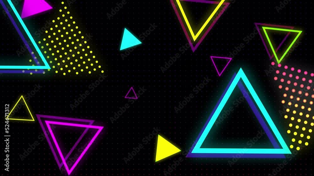 Wall mural abstract retro style 80s geometric pattern memphis design background