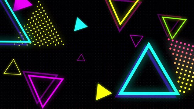 Abstract retro style 80s geometric pattern memphis design background 