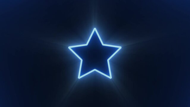 Abstract neon star light colorful glowing background. Video Ultra 4K 
