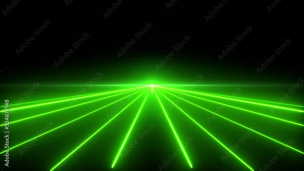 Wall mural vj abstract laser light colorful glowing neon lines background. video ultra 4k - Wall murals