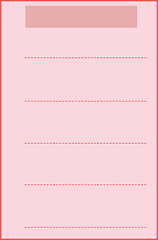 pink paper templates striped note, planner, journal, reminder, notes, checklist, memo, banner