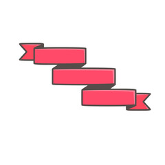 hand drawn ribbon text frame for decorating journals