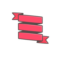 hand drawn ribbon text frame for decorating journals