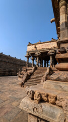Fototapeta premium Every pose of Bharathanatyam on stone, Dharasuram, Tamil Nadu, India