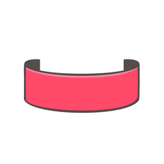 hand drawn ribbon text frame for decorating journals