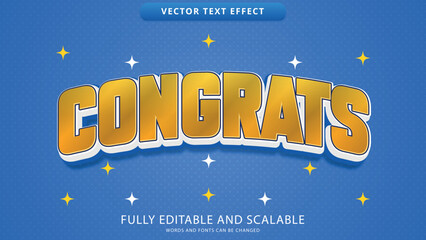 congrast text effect editable eps file