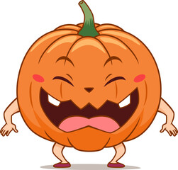 Cartoon pumpkin for Halloween.