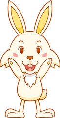 Cute cartoon rabbit.