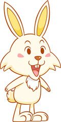 Obraz na płótnie Canvas Cute cartoon rabbit.