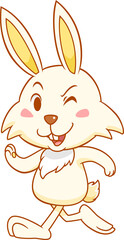 Cute cartoon rabbit.