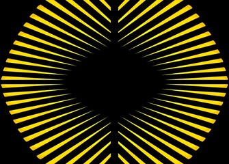 stylized geometric view of yellow turbine blade pattern and design