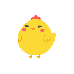 cartoon little chick Hatched eggs on Easter. decorate greeting cards for children