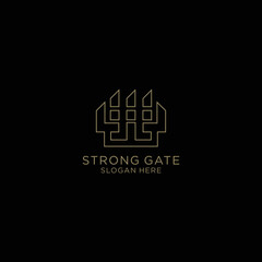 Gate logo design icon template