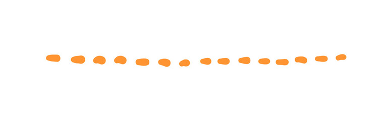 hand drawn dotted line for border decoration Underline a cute quote.