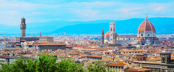 Santa Maria del Fiore and Palazzo Vecchio in Florence