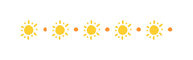 hand drawn dotted line for border decoration Underline a cute quote.