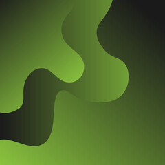 Abstract wavy green background. Vector illustration.