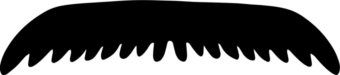 hipster mustache silhouette