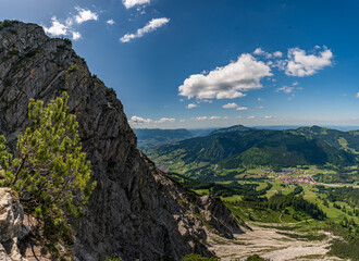 Climbing the Edelrid Via Ferrata near Oberjoch Bad Hindelang in the Allgau Mountains