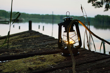 Laterne - Lampe - Lantern-  Moody - Waterscape - Scenic - High quality photo