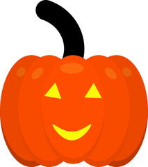 Halloween pumpkin decorations cute cartoon illustration