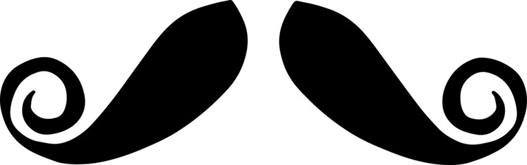 hipster mustache silhouette
