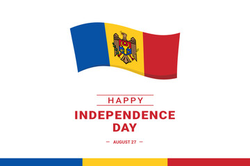 Moldova Independence Day. Vector Illustration. The illustration is suitable for banners, flyers, stickers, cards, etc.